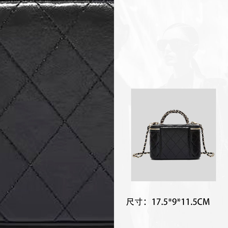 定制款时尚高级感定型盒子包 X912 黑色（可嘎嘣）尺寸17.5*9*11.5