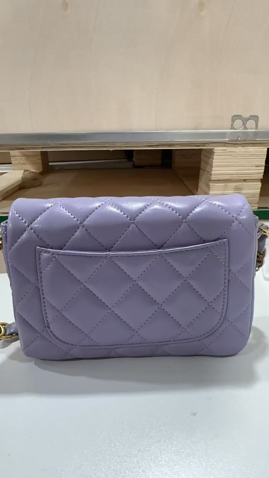 2025新款真皮女包宽链胖子6602紫色