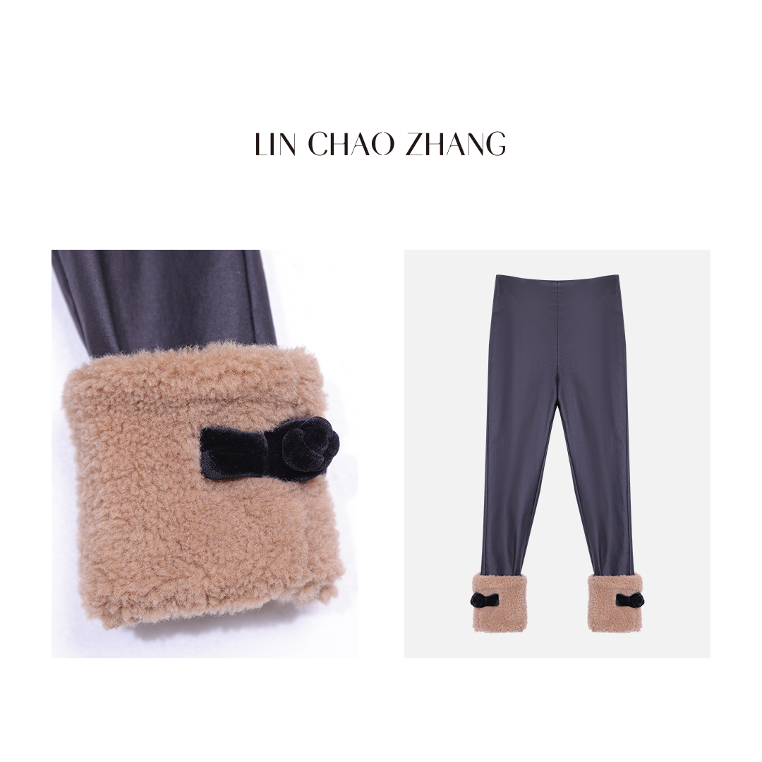 【建模腿】过年版泰迪盘扣小脚裤 LK230318