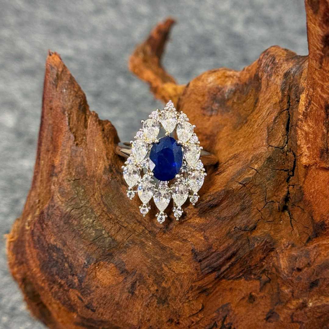 ZBLBJ601-天然蓝宝石戒指 【 主石：约1.6克拉】