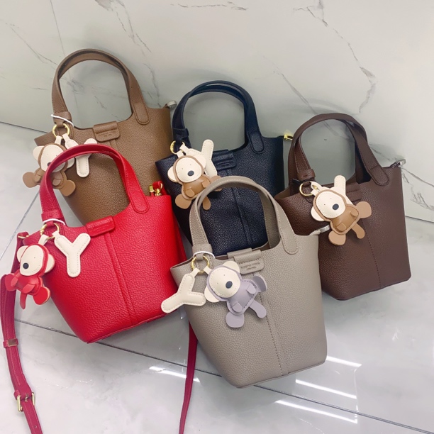 荔枝纹菜篮子多隔层手提单肩斜挎