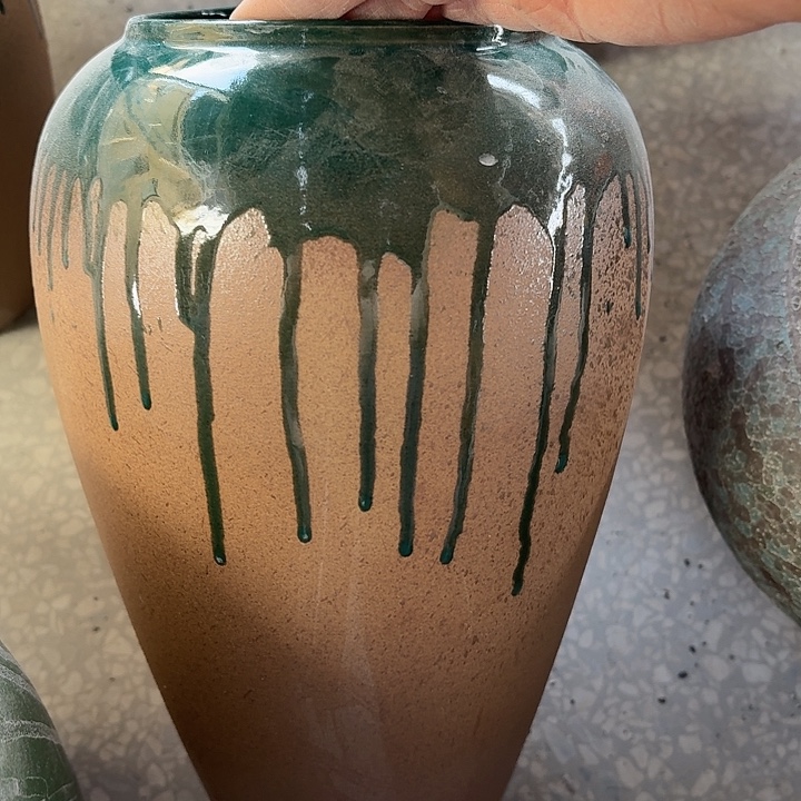 磨砂棕孔雀绿高27口径10