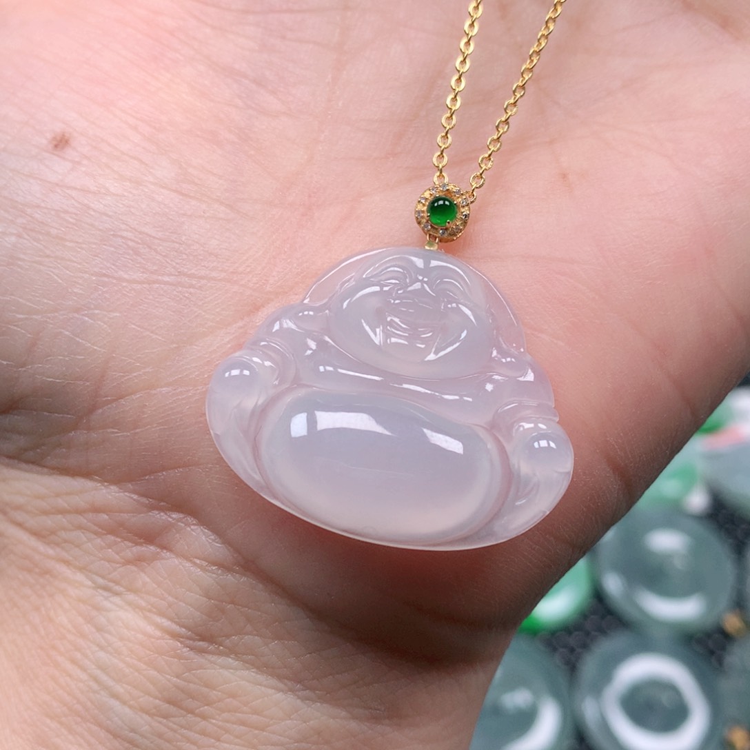 【闪购商品】翡翠吊坠(不含链)18K金镶嵌