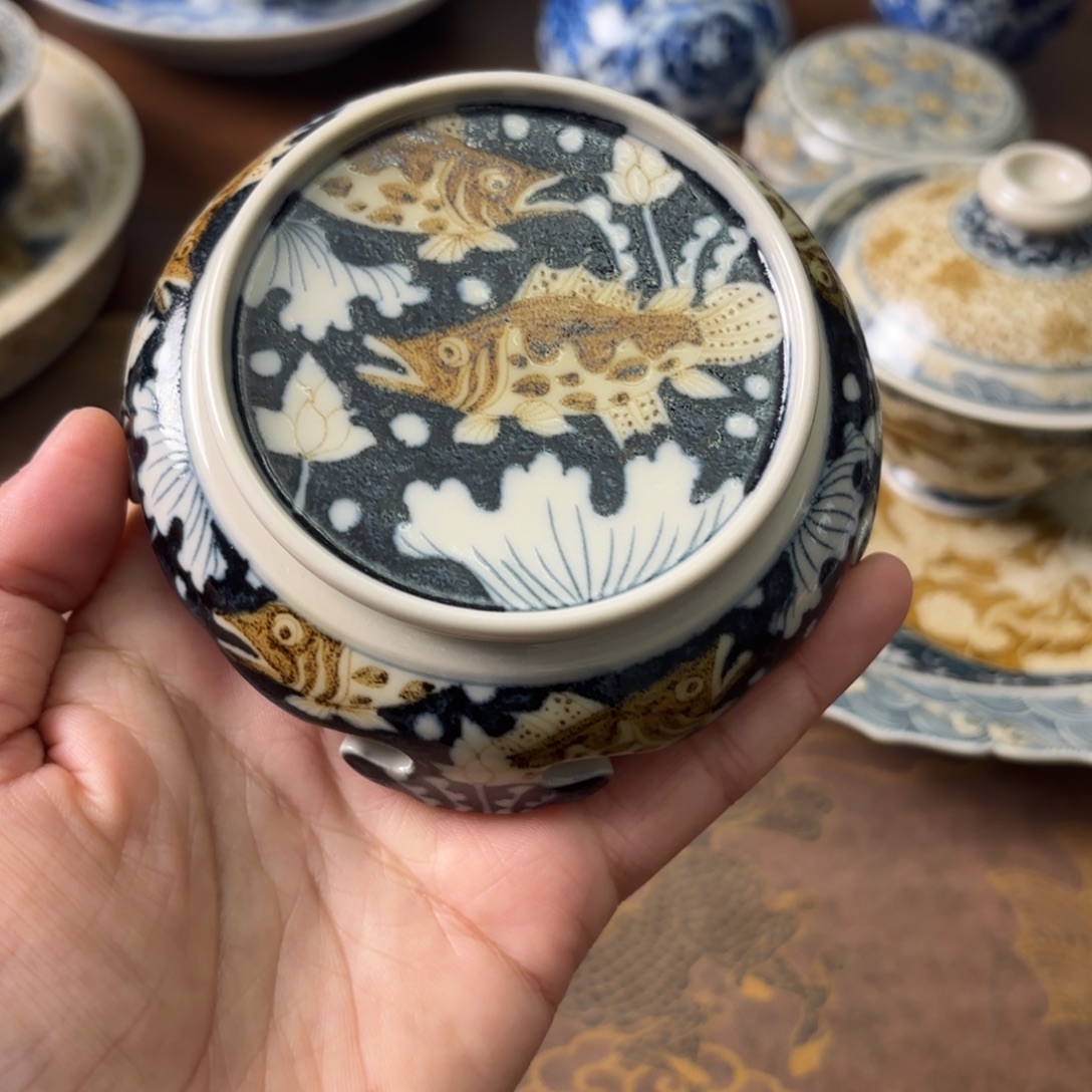 摆件陶瓷景德镇手绘茶器