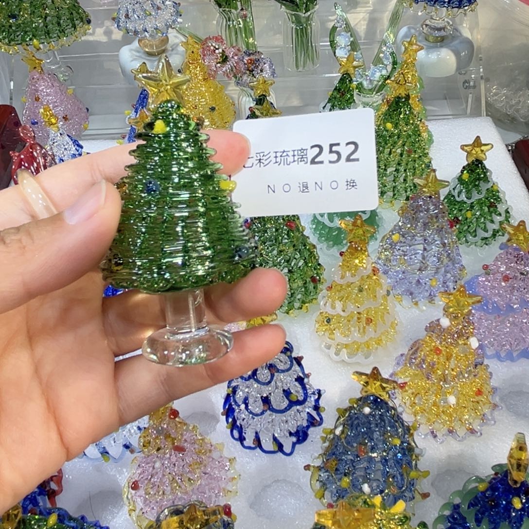 当***当玻璃颈饰252绿色圣诞树