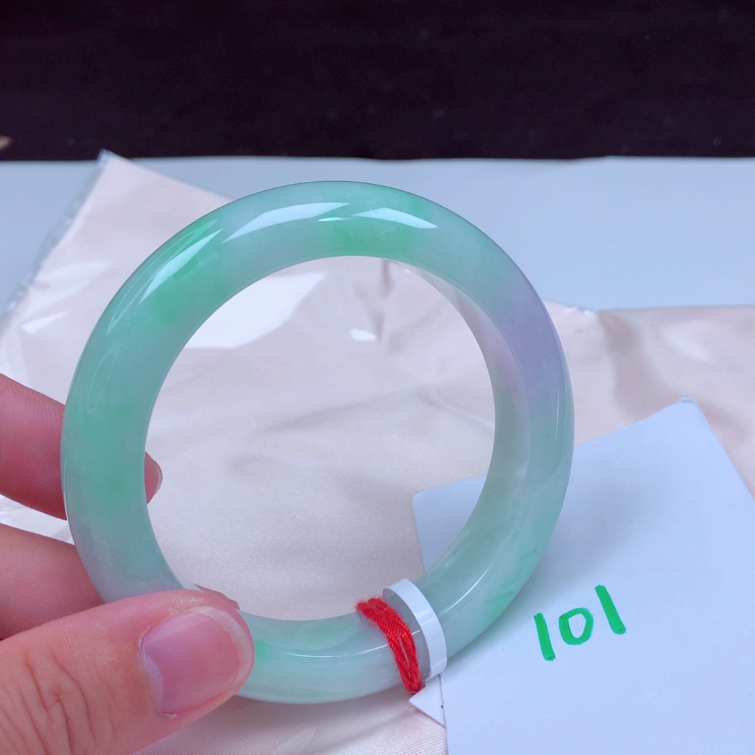 未镶嵌手镯翡翠缅甸天然A货翡翠手镯56.7