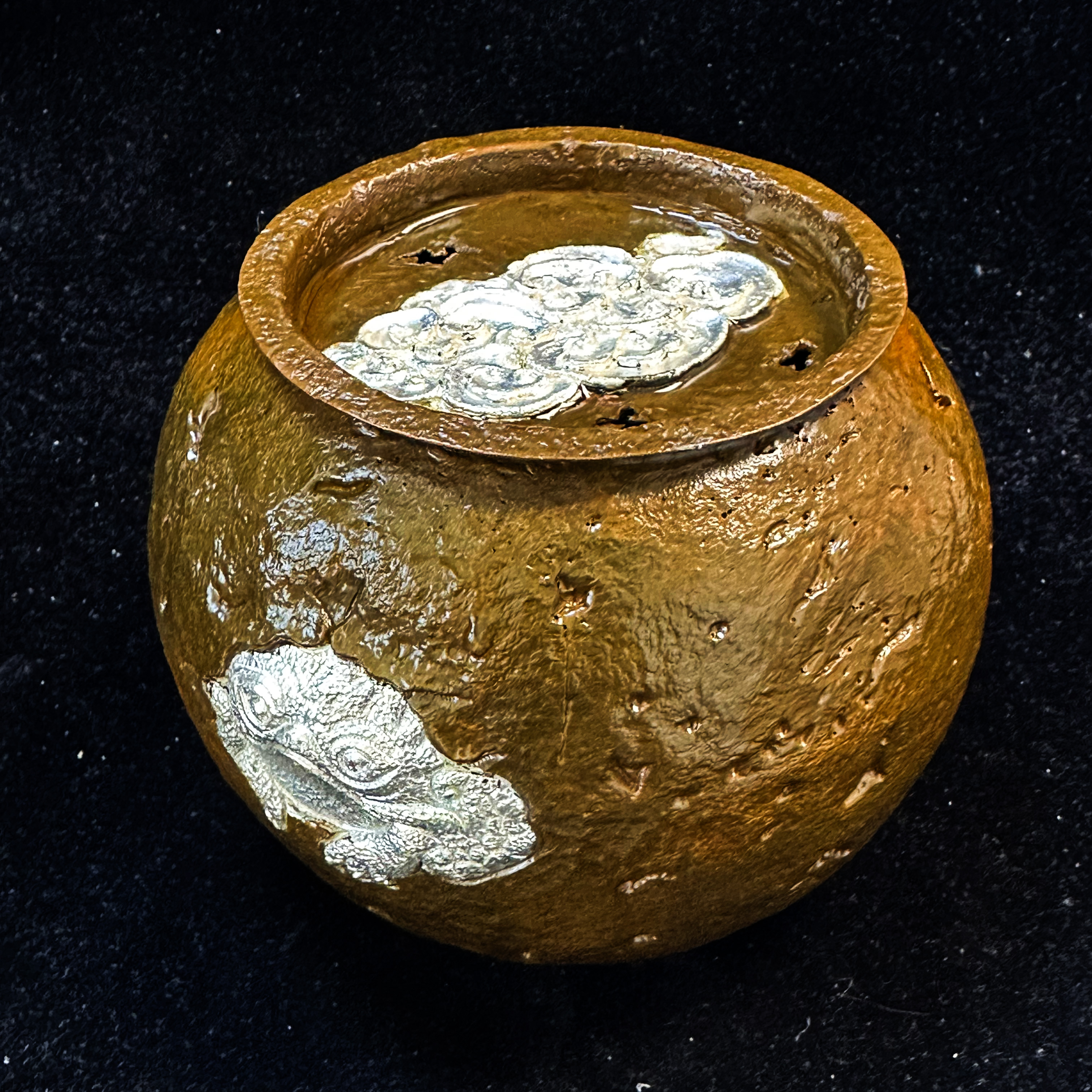 金蟾水盂 330g-400g之间废茶储水中式茶缸