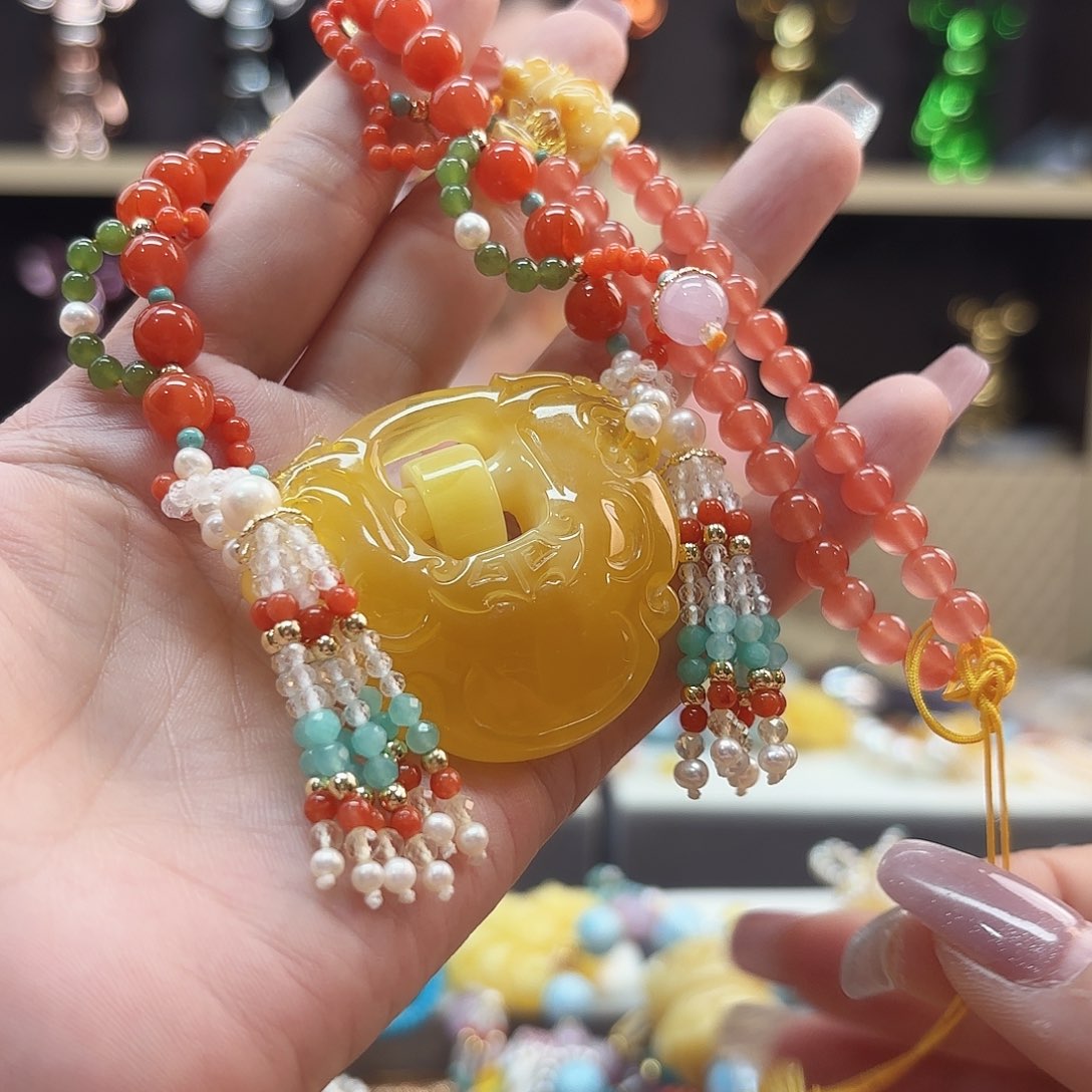 琥珀未镶嵌手链琥珀