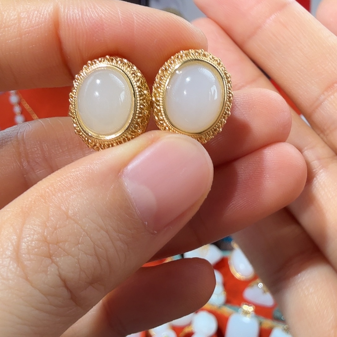 和田玉银S925镶嵌颈饰