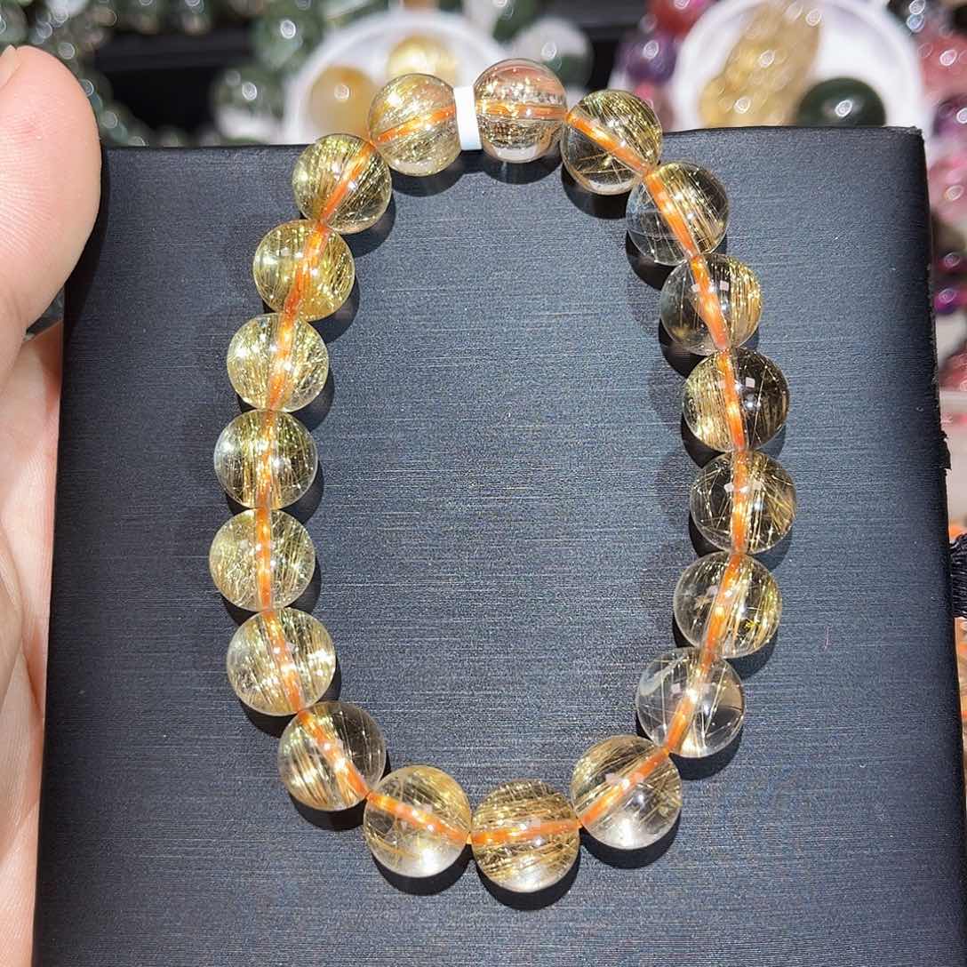 水晶手链未镶嵌金发晶手串