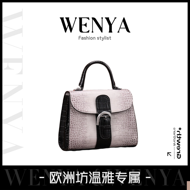 【温雅专属】2025新款高级感时尚百搭手提包Y7392灰