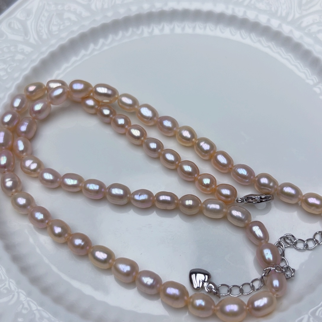 淡水珍珠颈饰银S925镶嵌