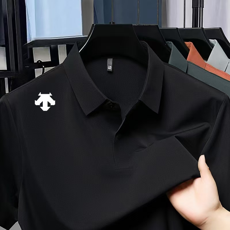 海外专柜男士短袖夏季Polo衫高端商务无痕印标速干冰丝半袖T恤衫