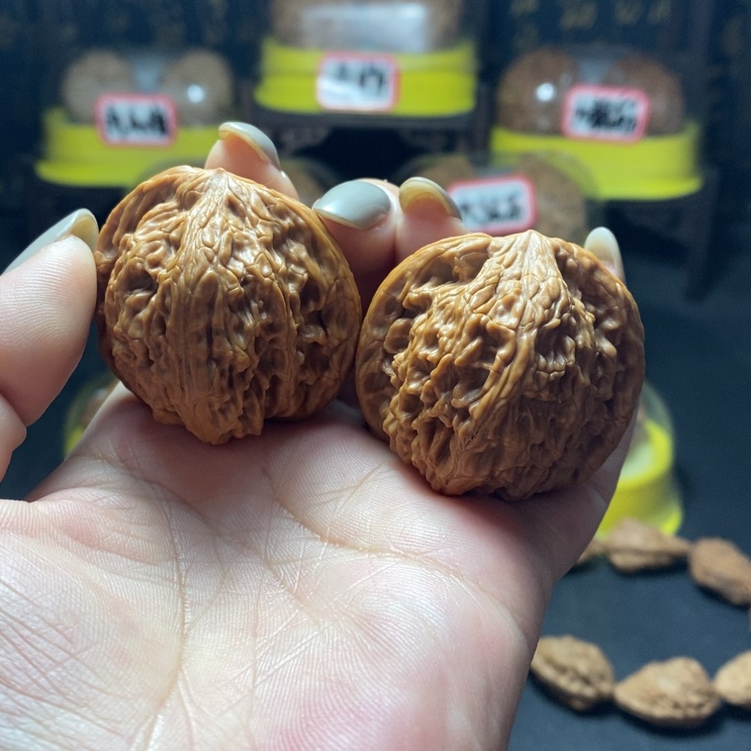 文玩核桃把件1号山地磨41尺全品