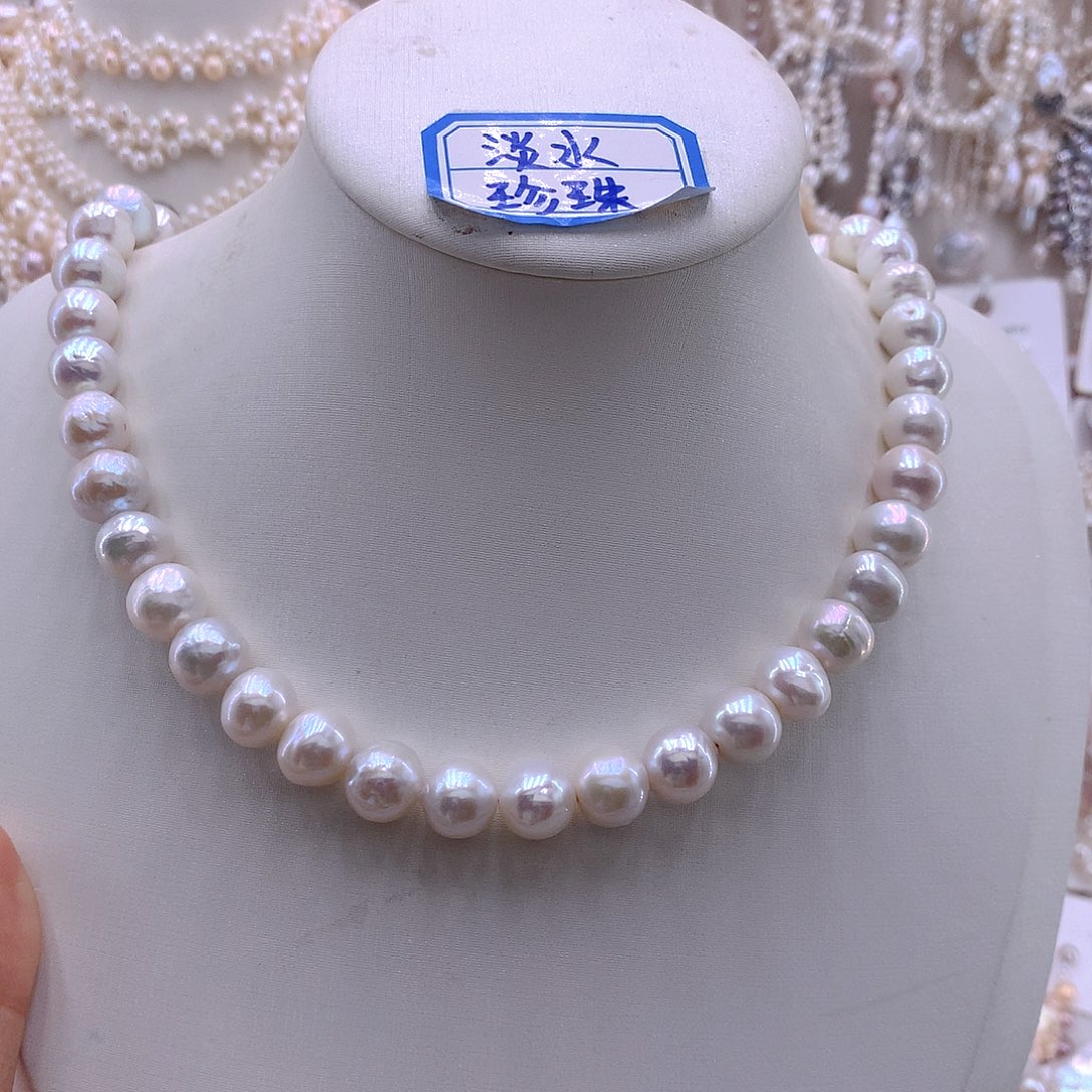 呆***猪淡水珍珠未镶嵌耳饰项链