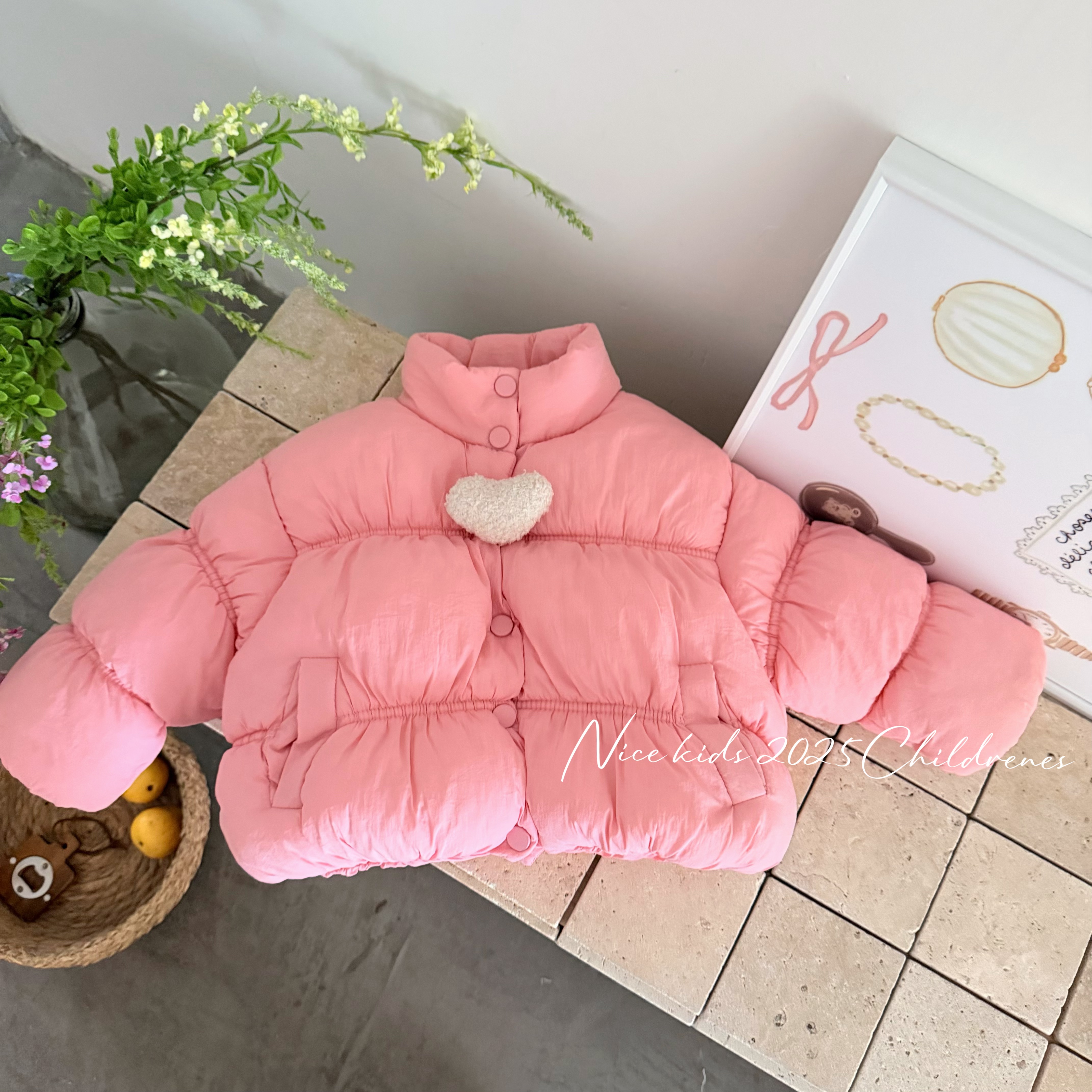 2025女童一件过冬棉服外套冬装夹棉加绒女宝宝棉袄保暖