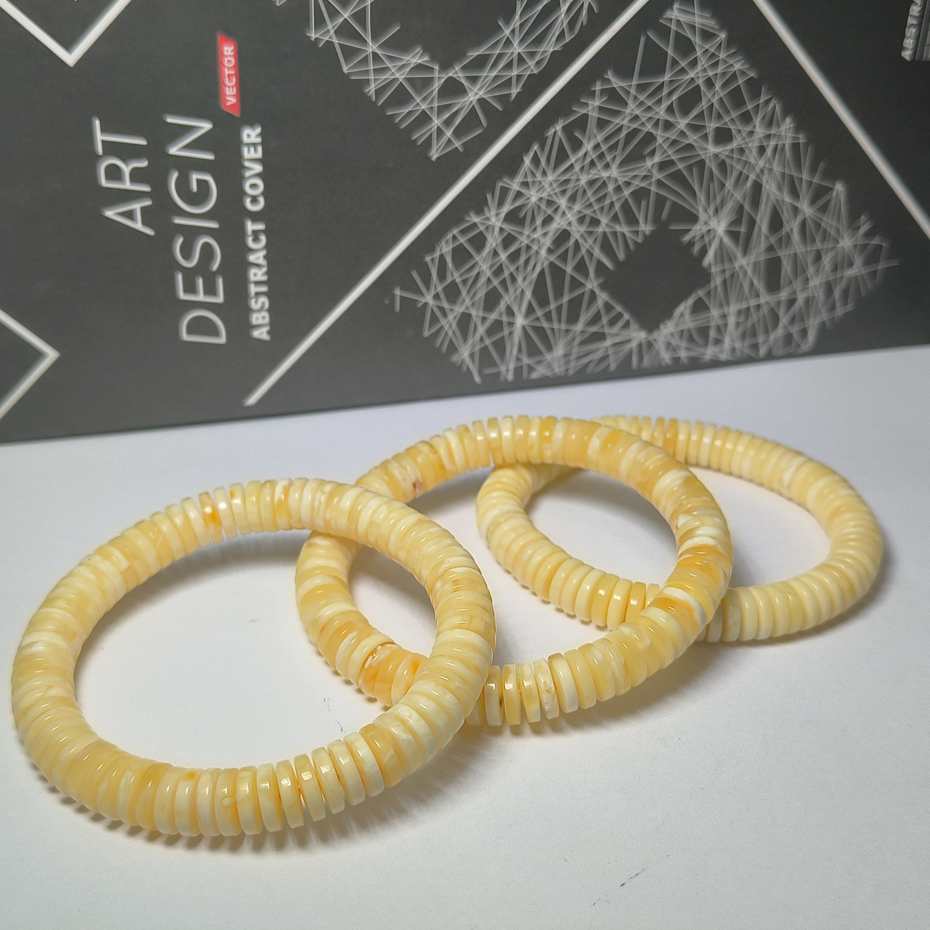 【村有晶品】天然白花蜡直切老型单圈手链多样性发一 约9mm 957ZBLF