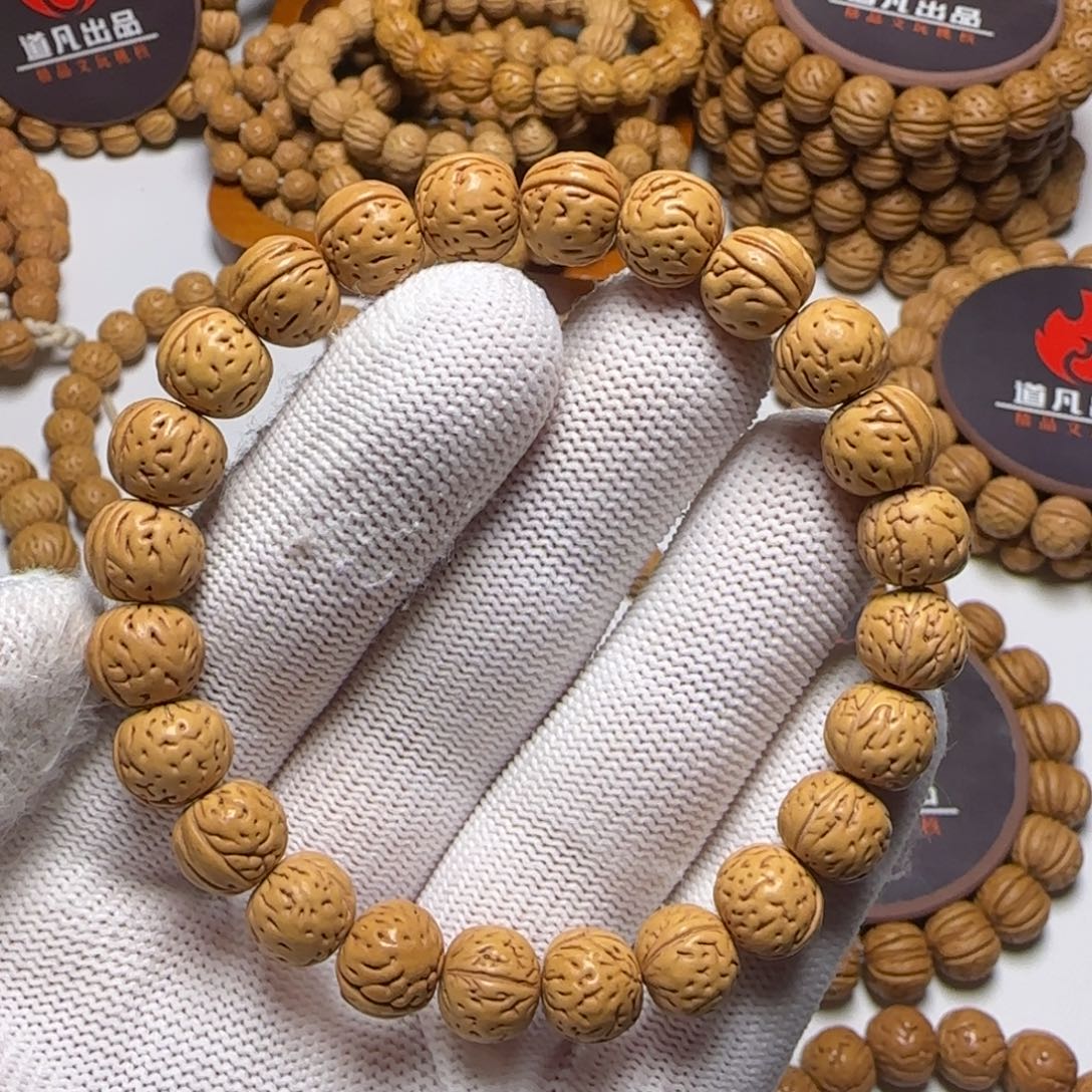 桃核手串1.0+小野生