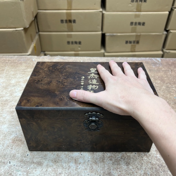 新款粗陶功夫茶具小套装 办公室会客厅盖碗茶杯（不带图中礼盒）