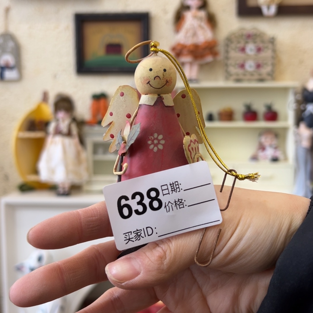 木默认微瑕微脏！外贸样品挂件摆件638