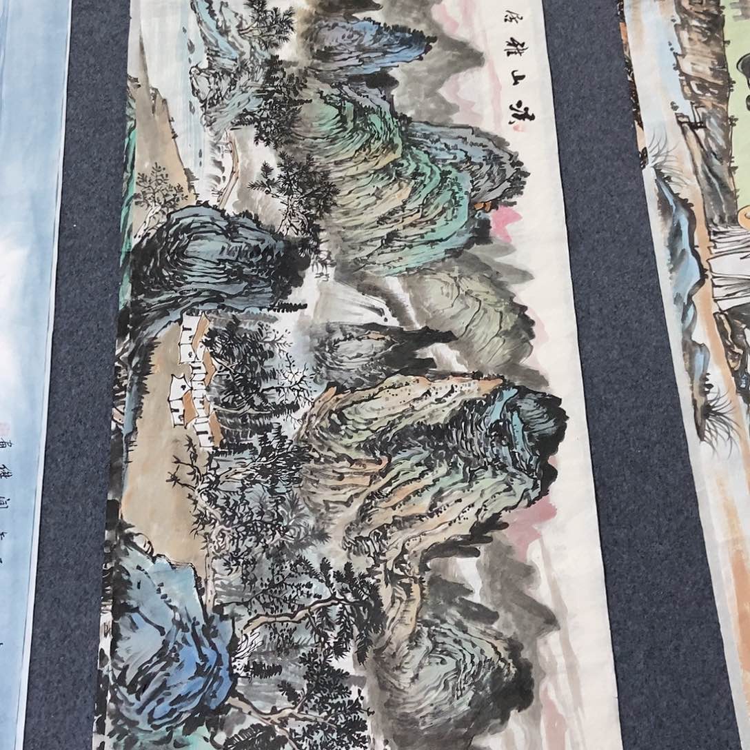 国画小六尺山水一副