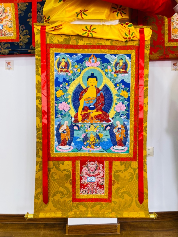 热贡精品唐卡释迦牟尼手绘368