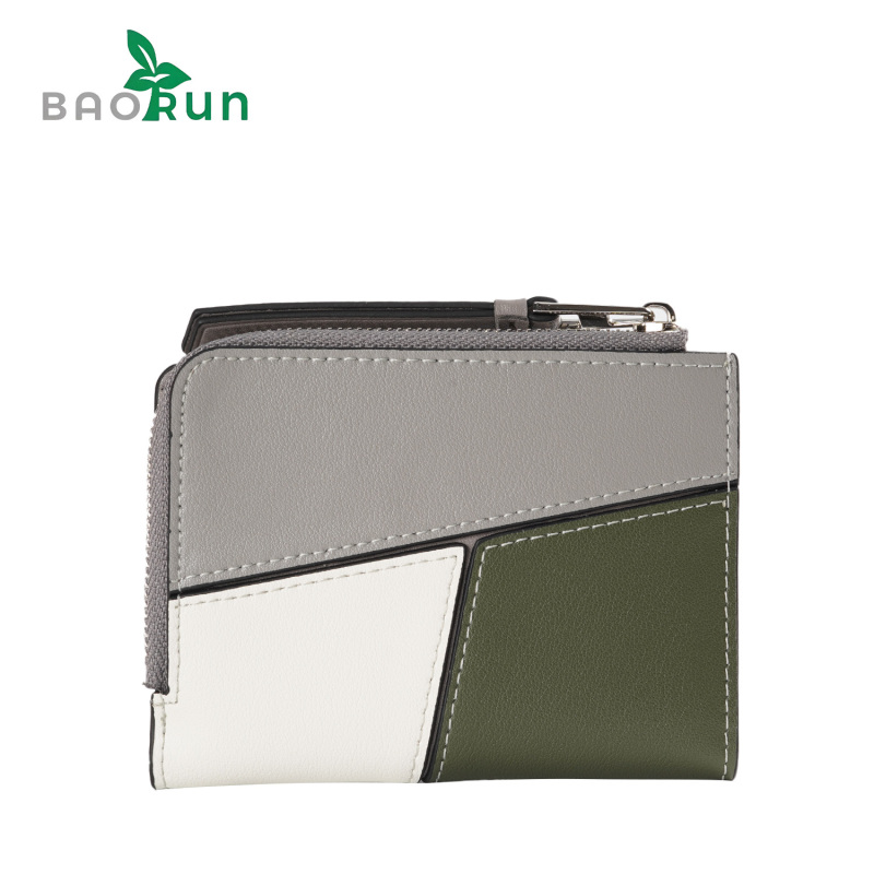 【几何拉链钱包】潮流拼接撞色几何拉来拿钱包百搭通勤