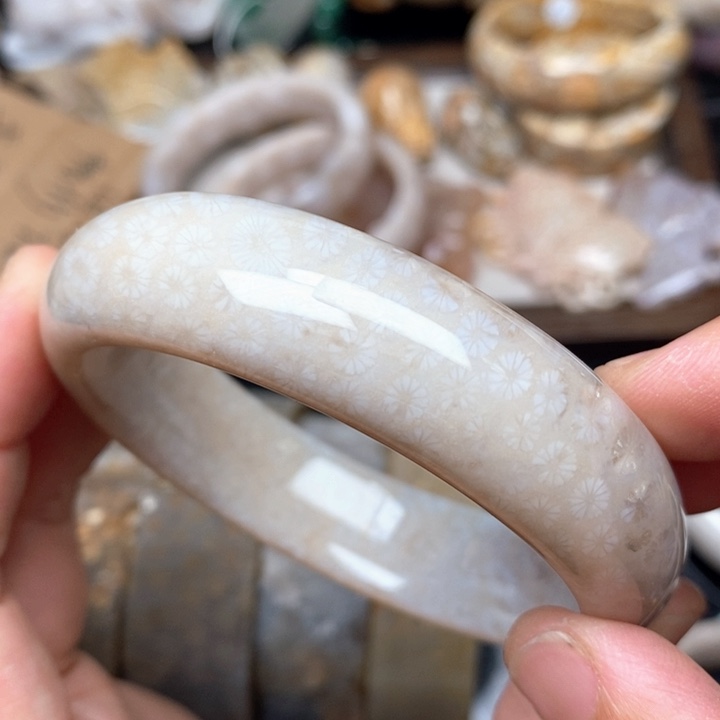 硅化珊瑚（珊瑚玉）手镯未镶嵌57.6