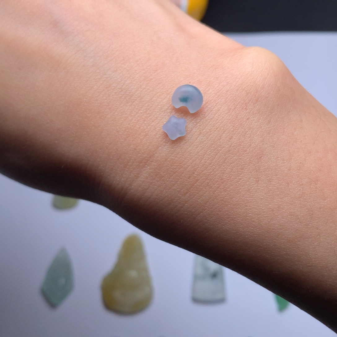 定制翡翠未镶嵌缅甸翡翠A货星星月亮