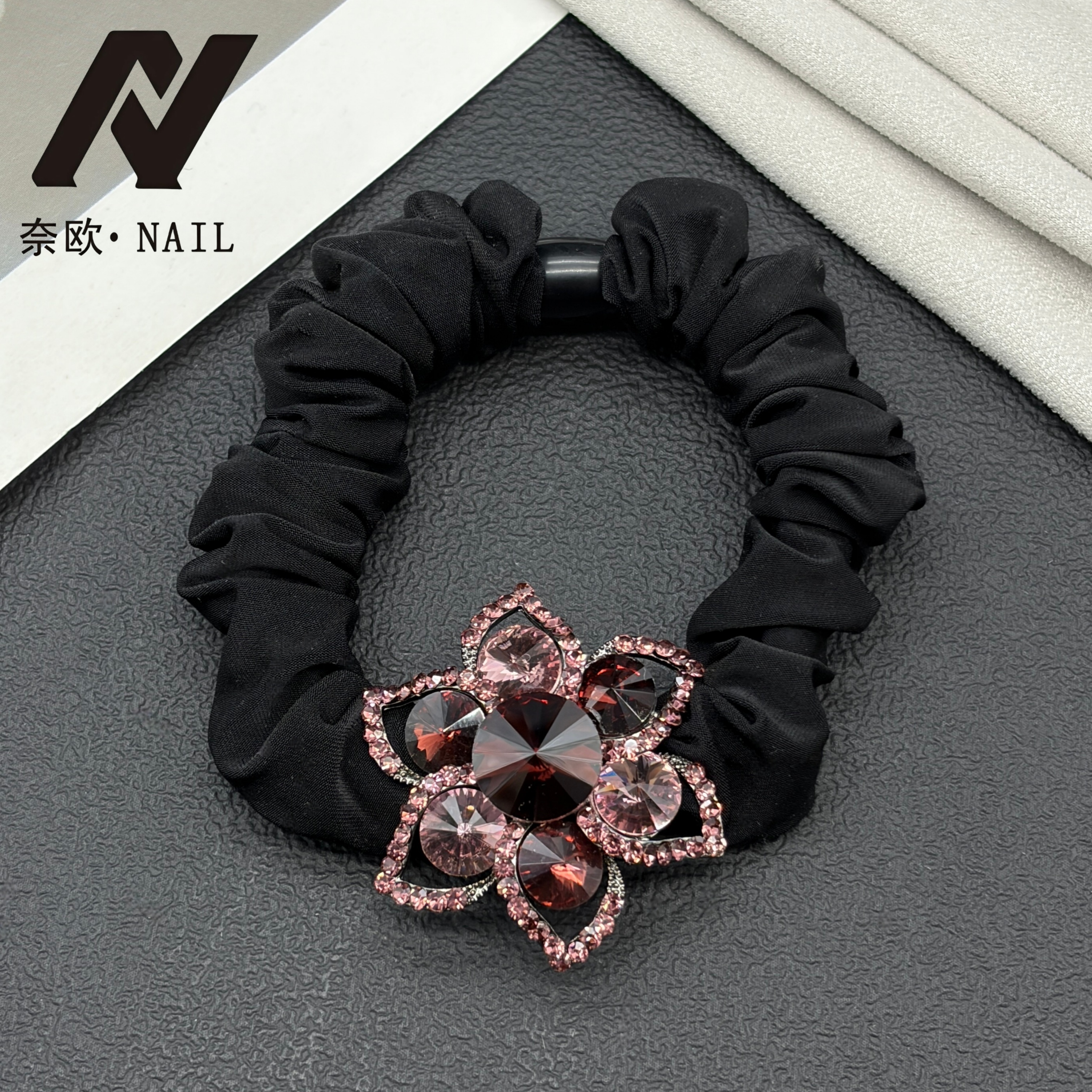 【NAIL·奈欧】设计师系列6579新年红色乌梅紫酱春节头绳发圈百搭