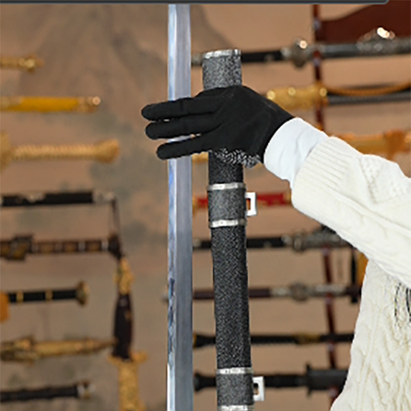 龙泉宝剑26寸【夜影唐刀】乌兹钢白铜鱼皮鞘未开刃古法手工打造