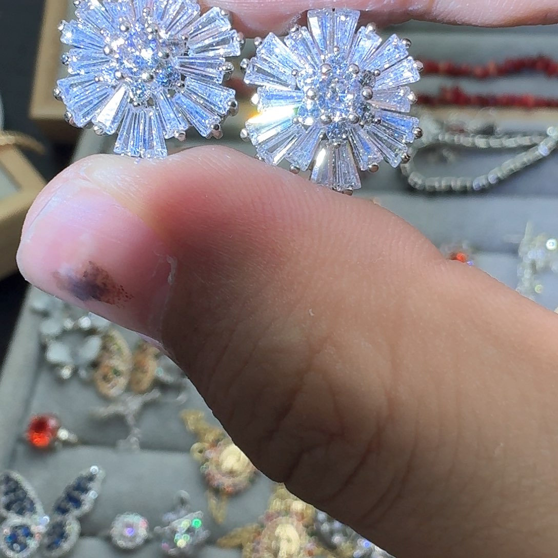 托帕石戒指银S925镶嵌