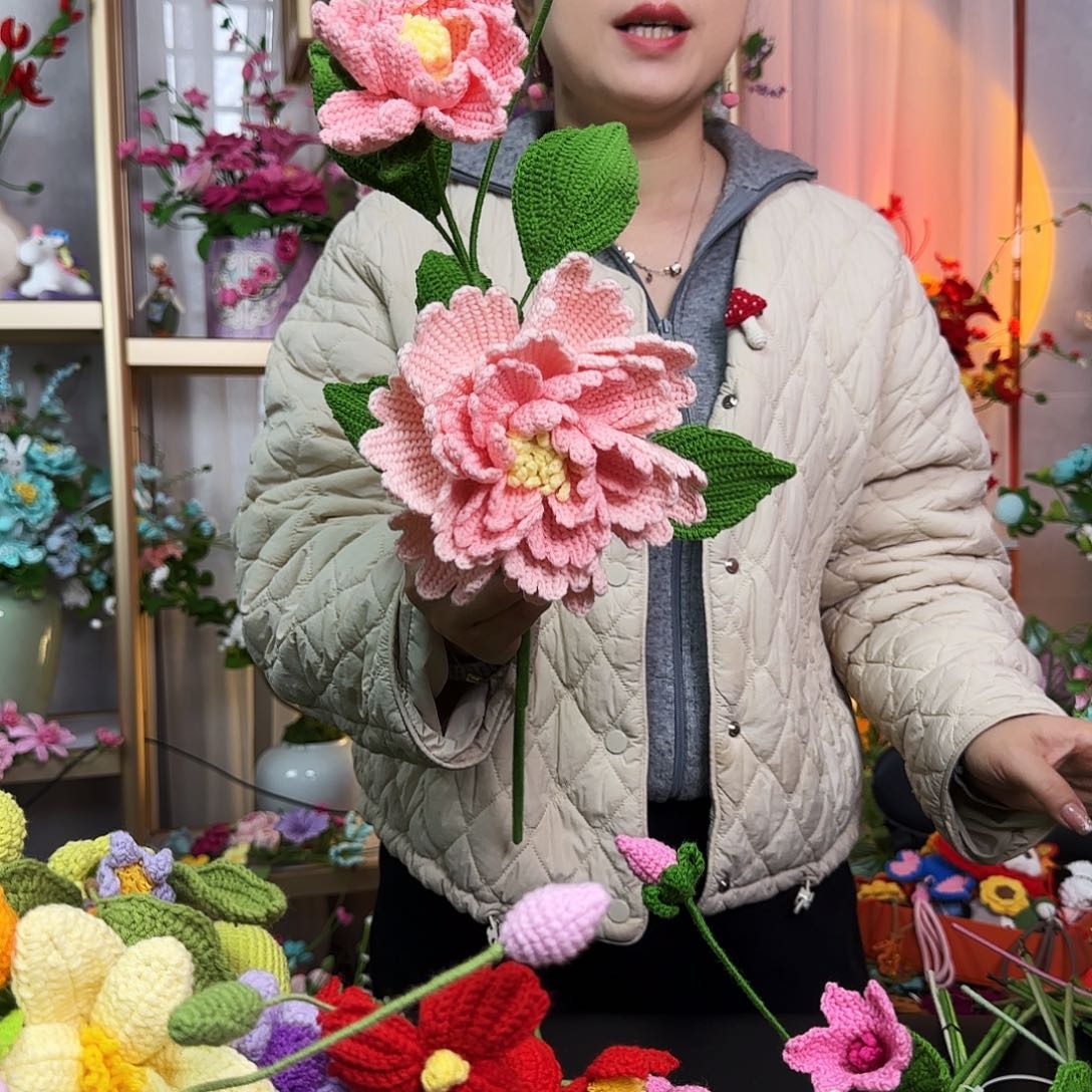 手工钩织设计花束