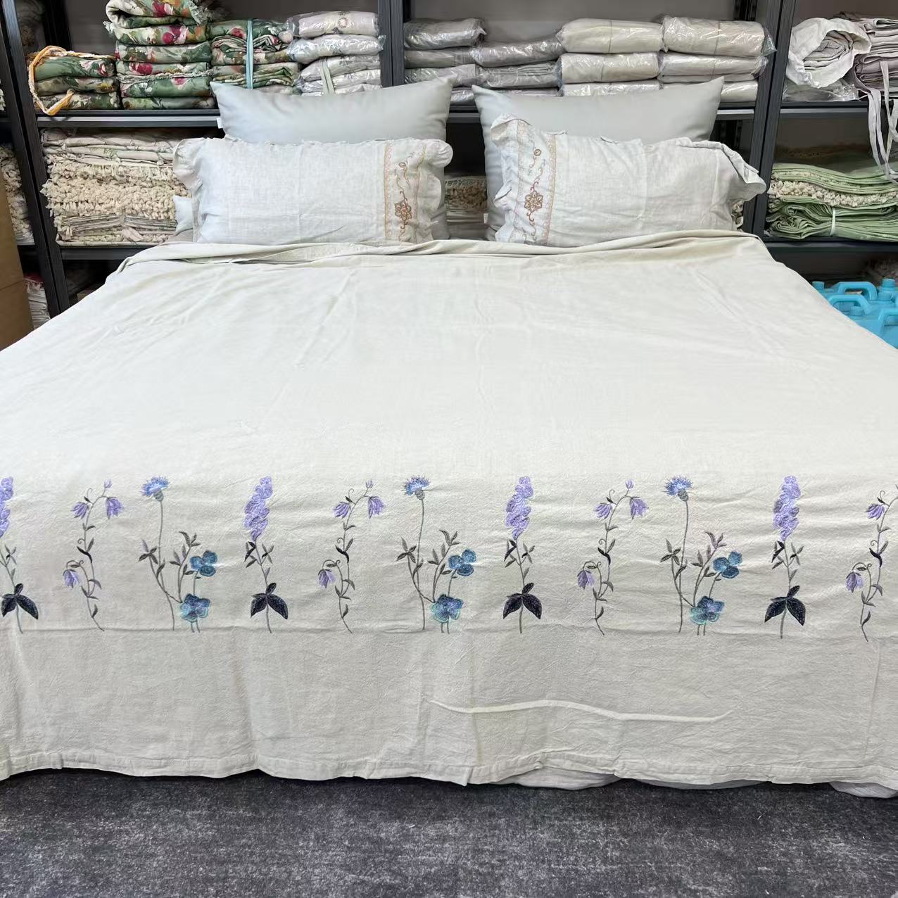 《紫菱》100%汉麻加厚加密床单 睡单 凉席 柔软亲肤 透气除螨 