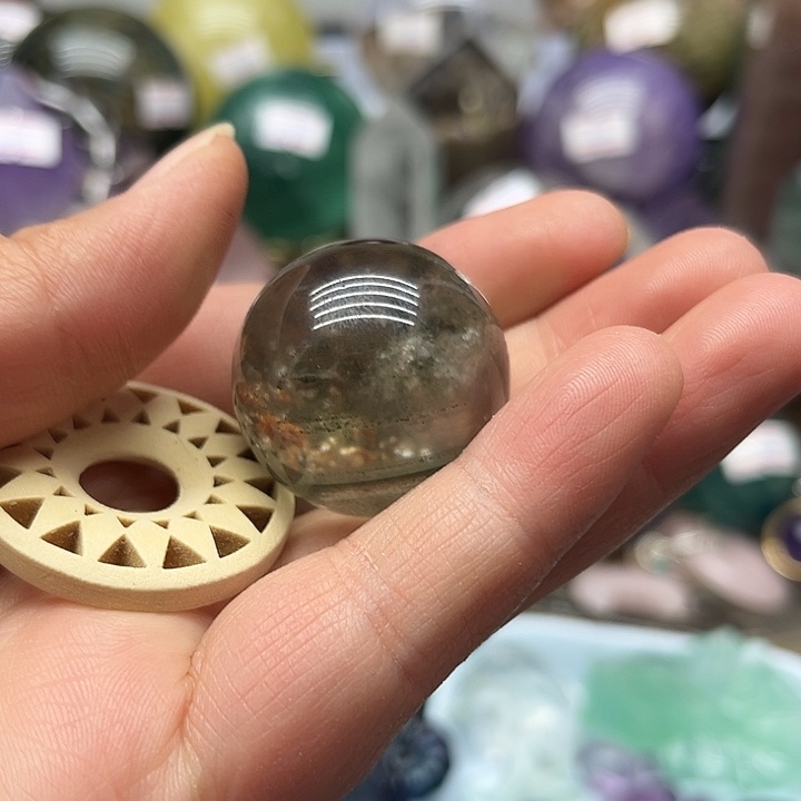 未镶嵌水晶珠宝半成品36克幽灵小球