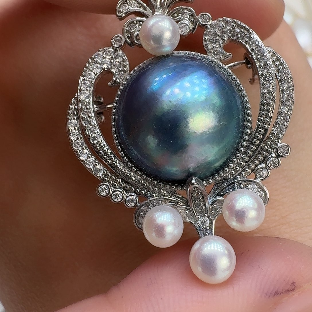 拼合珍珠（马贝珠）未镶嵌颈饰