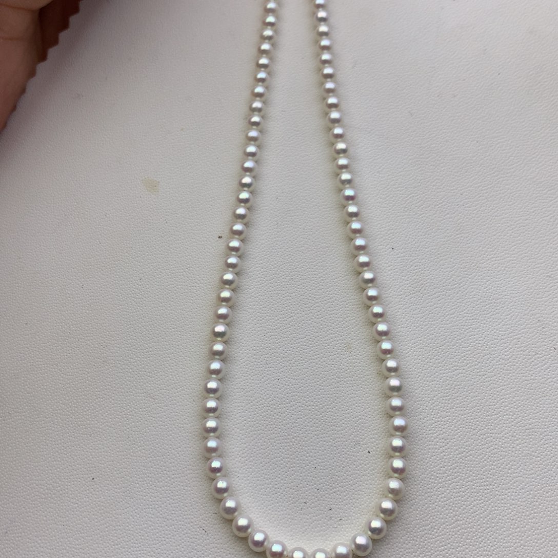 淡水珍珠银S925镶嵌项链
