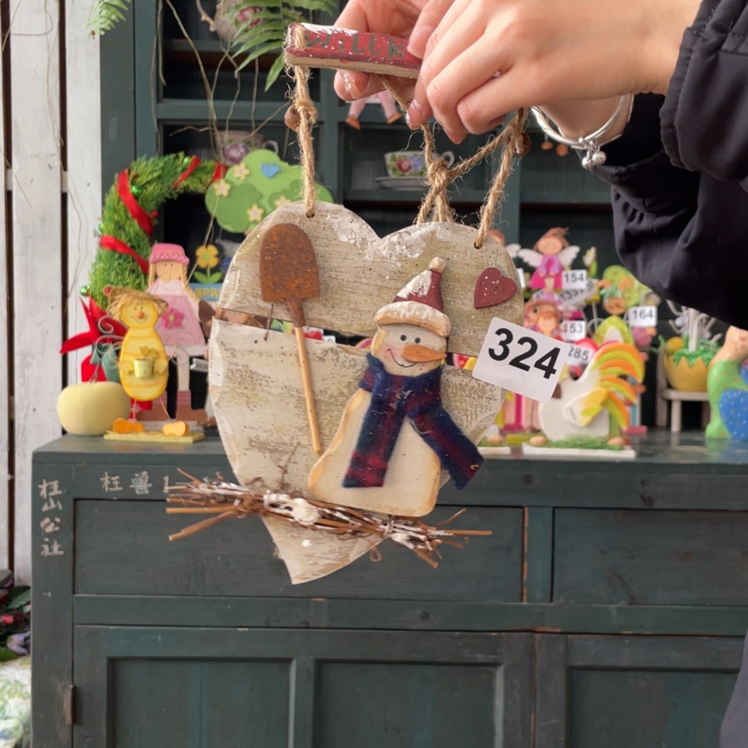 木质圣诞月福老货玩具中古风默认微瑕