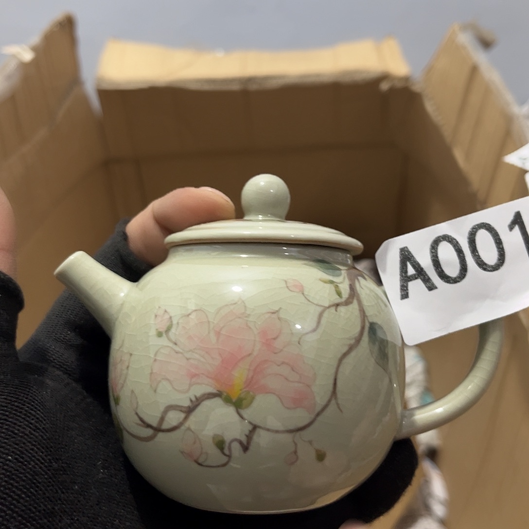 西***夏瓷片茶摆件工艺品摆件666