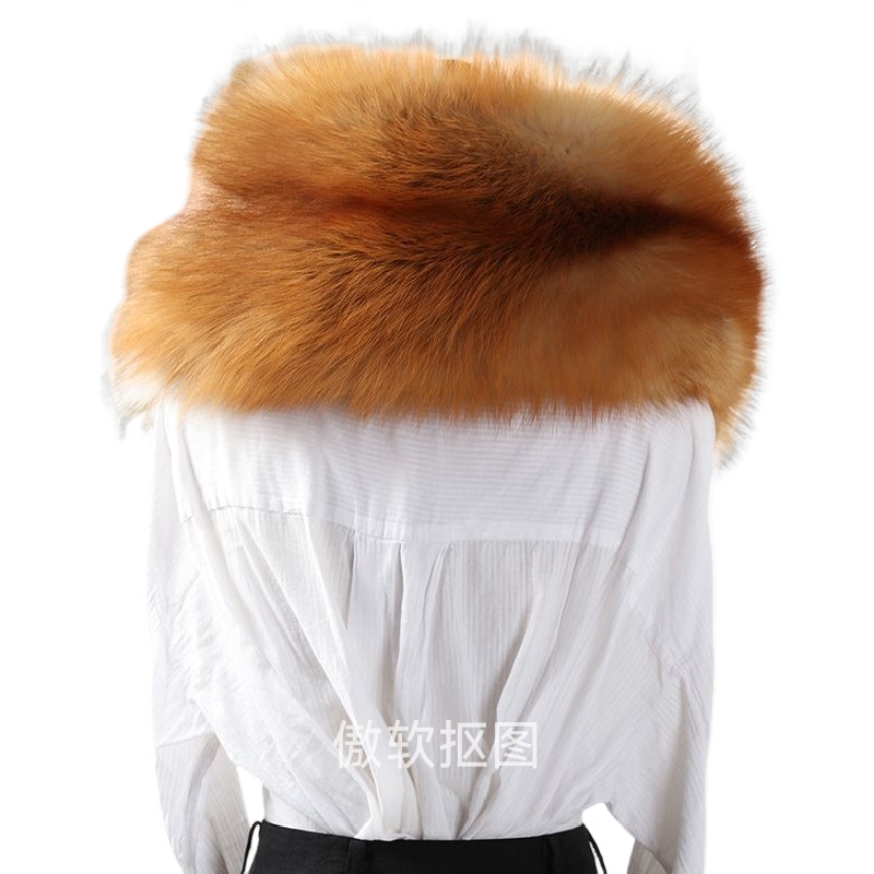 大红狐赤狐火狐真毛原色纯天然冬季女款时尚