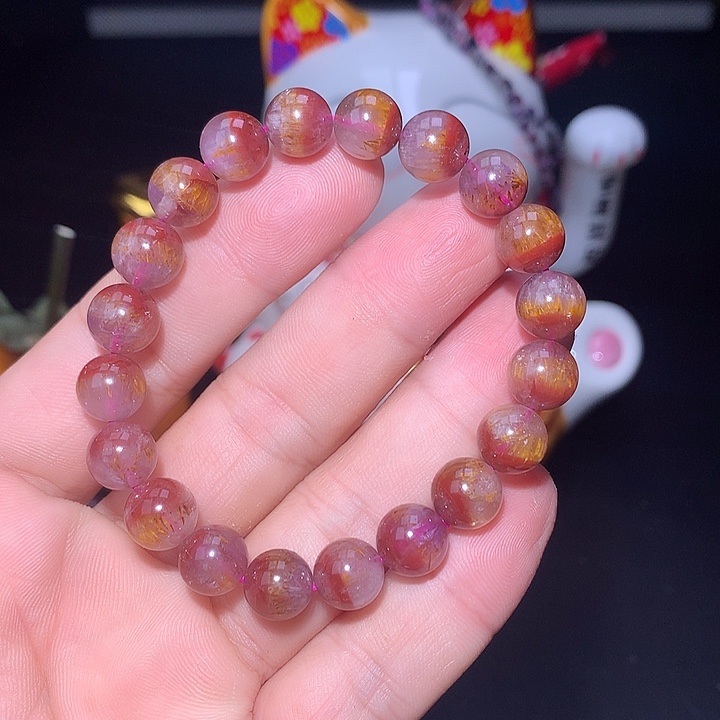 水晶手串未镶嵌晓**?极光手串