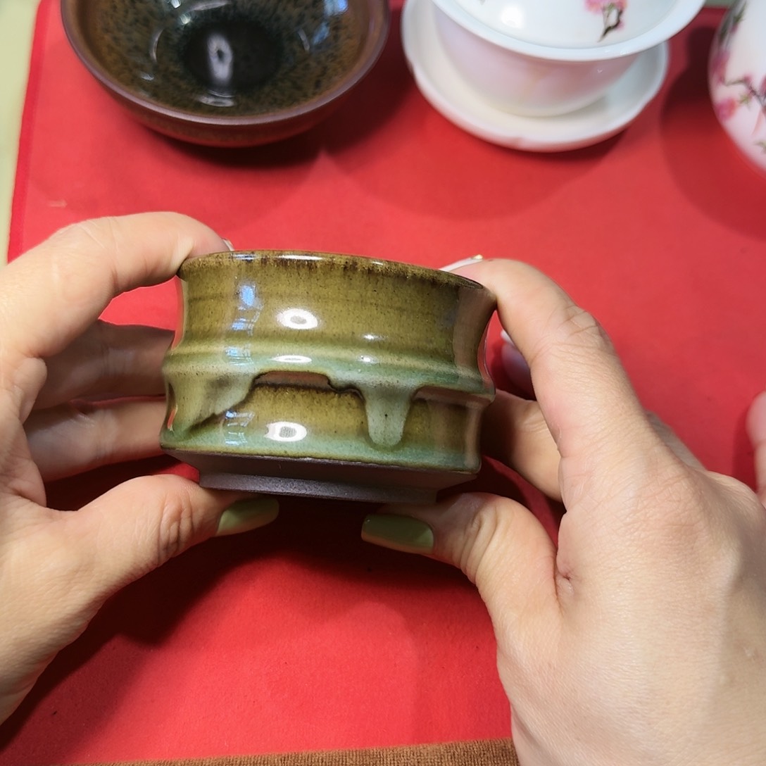 茶盏7313 秋罗龙窑传统柴烧全手工黑瓷建盏