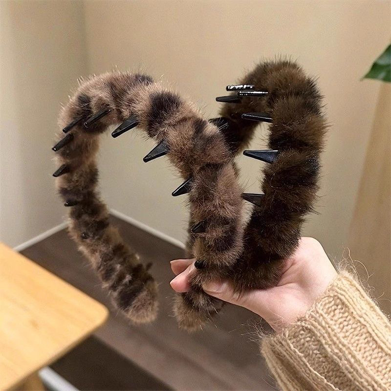 复古风日韩韩版韩式原创设计发箍毛绒绒头饰头箍韩版