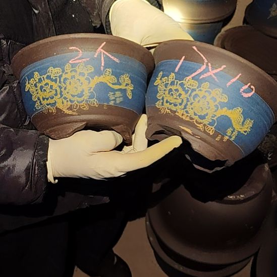 宜兴紫砂花盆清清楚了吗