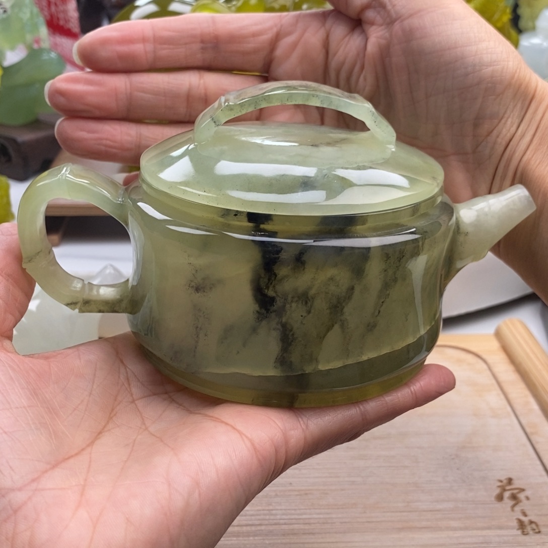 江***生岫玉未镶嵌四大名玉摆件