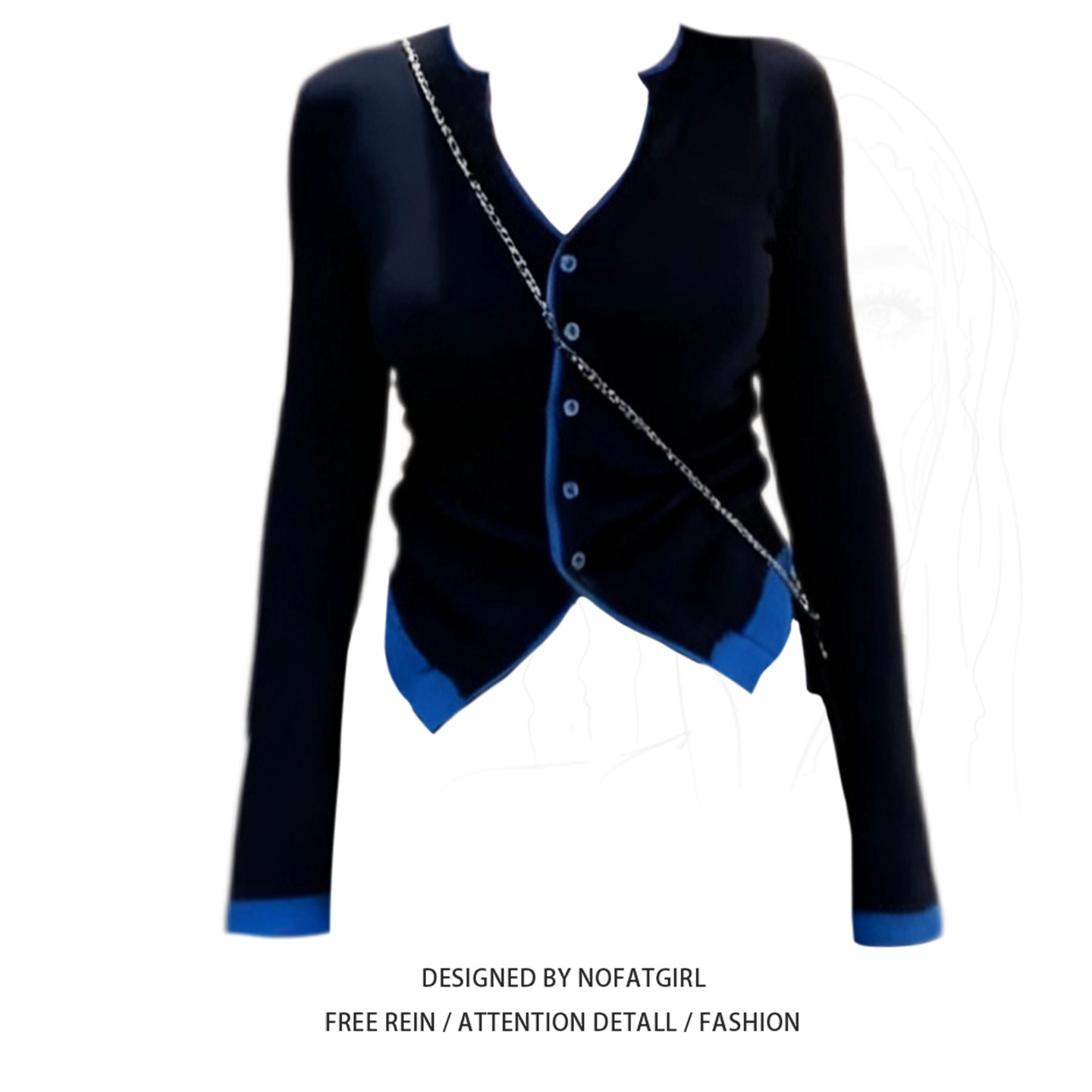 大码胖MM纯欲风撞色长袖T恤女秋季2025新款修身显瘦短款内搭上衣