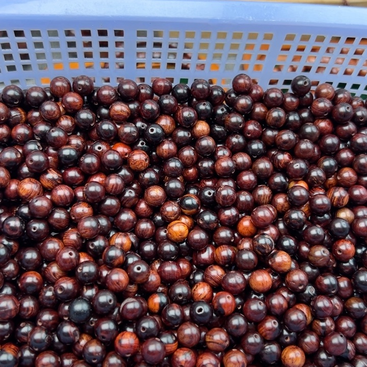 木海南红降花梨公0.8单珠23颗自穿送针线