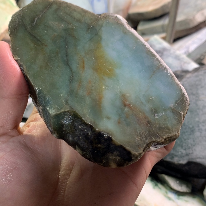 翡翠裸石1号取扣子