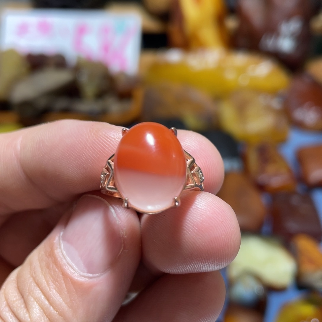 定制南红玛瑙未镶嵌戒指