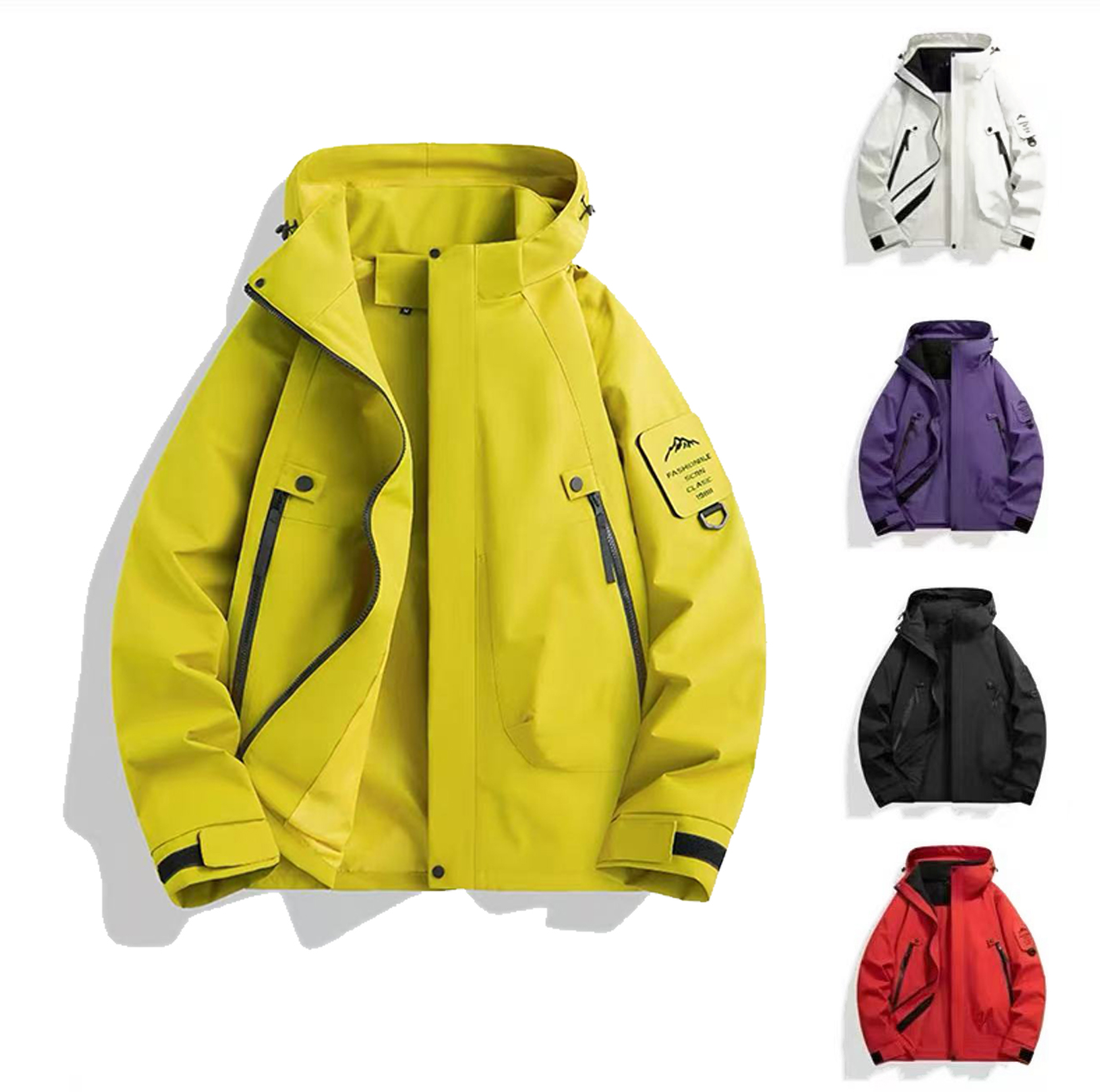 冲锋衣男女同款外套秋冬新款防风运动登山服短外套夹克2518